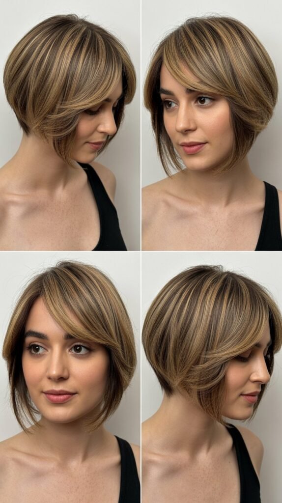 17. Graduated Bob With Arched Fringe