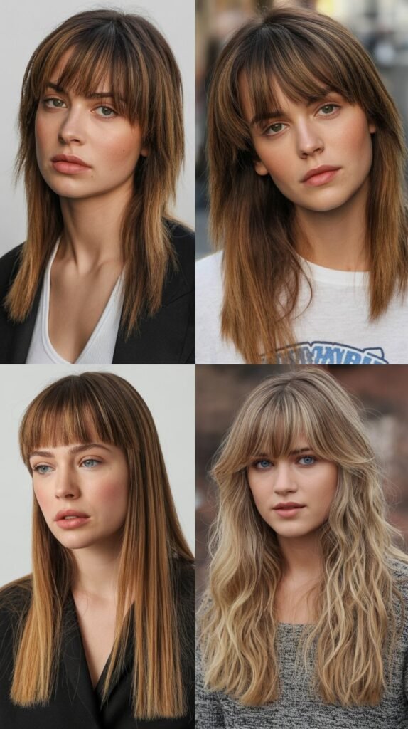 Layered Fringe With Straight Flowing Length