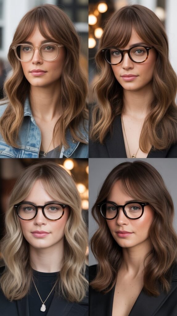 Long Side Bangs with Medium Waves