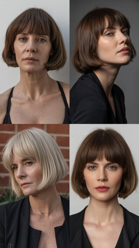 Blunt Bob with Heavy Bangs