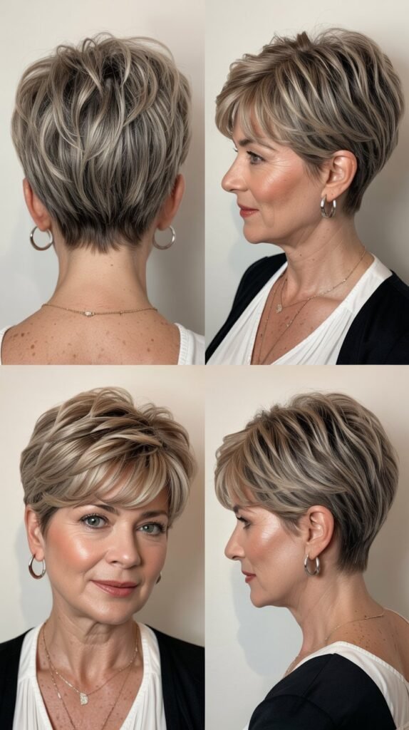  Pixie with Graduated Nape and Bangs