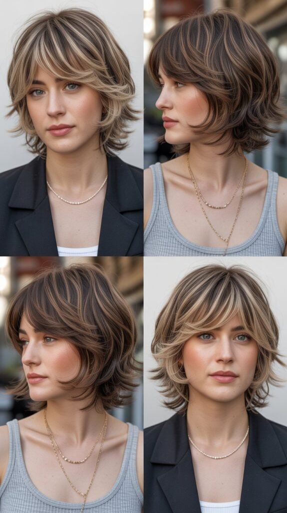  Medium Layered Bob With Piecey Wispy Bangs