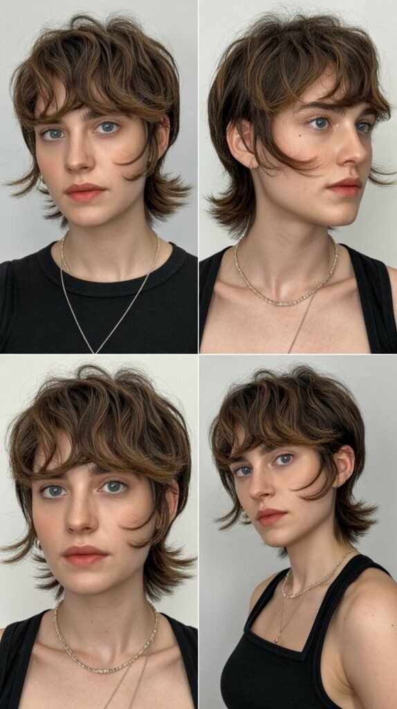 35. Choppy Ends With Swooped Fringe