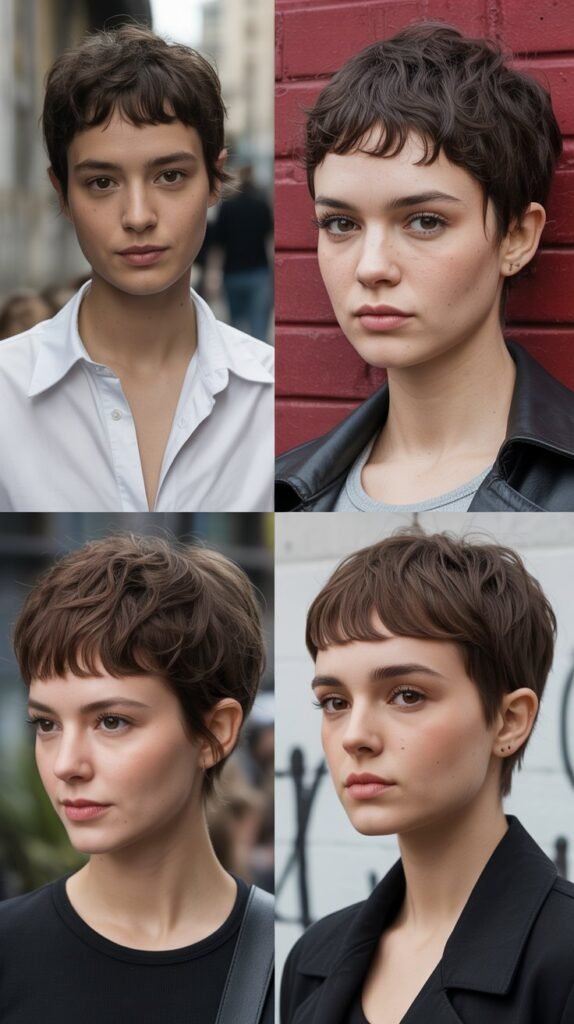 25. Messy Pixie With Choppy Micro Bangs