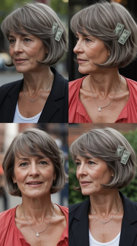  Chin-Length Bob with Money Pieces