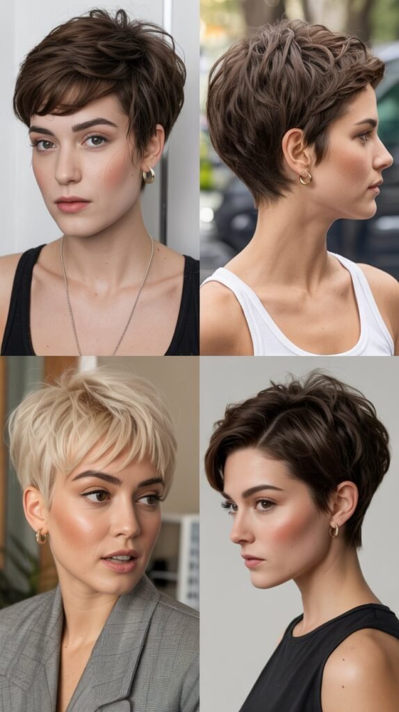 25. Voluminous Crown Pixie