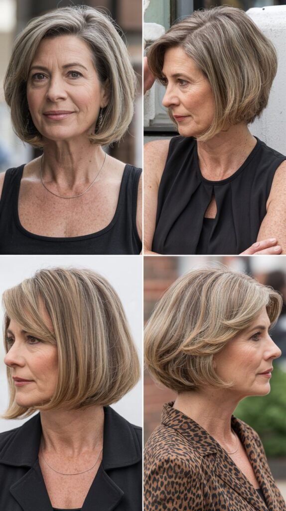 Chin-Length Bob with Crown Volume
