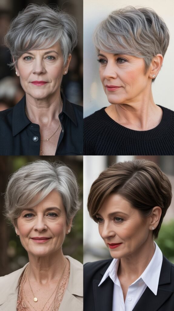 5. Asymmetrical Pixie with Long Side Bangs