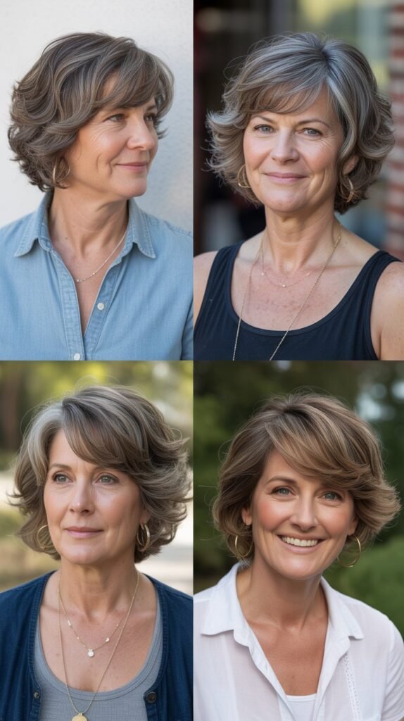 30. The Textured Lob with Balayage Highlights