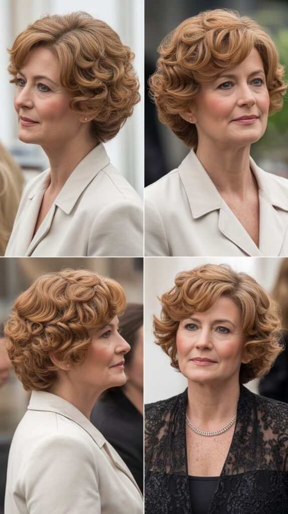 Side-Swept Curly Style