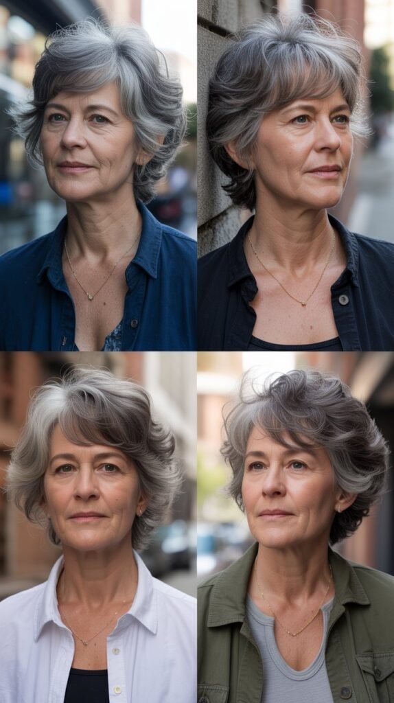 Tousled Crop with Piecey Texture