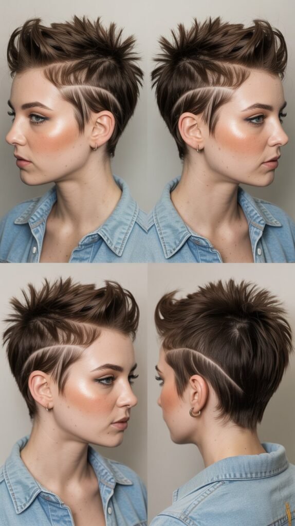 Edgy Faux Hawk Pixie