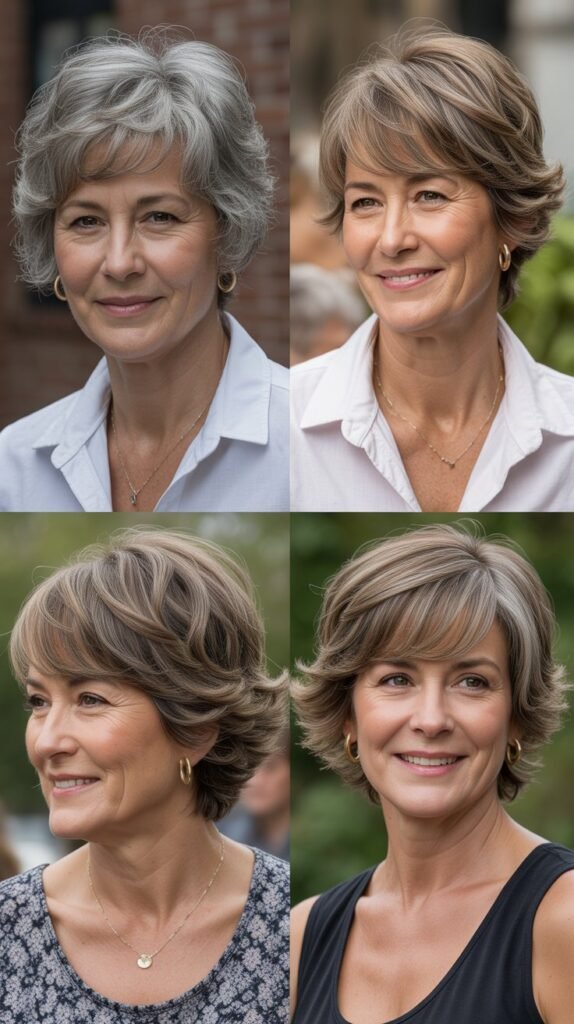 Textured Fringe with Short Layered Cut