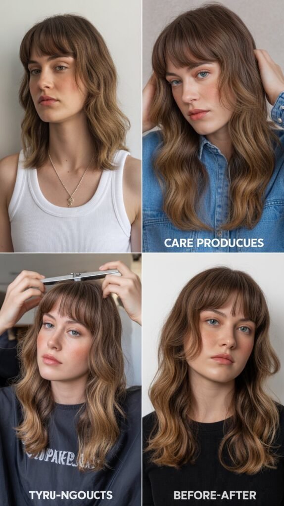 Medium Hair with Curtain Bangs Maintenance Guide