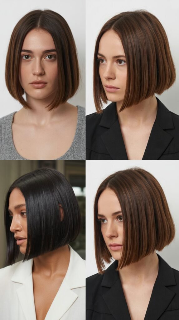 Sleek Long Bob With Graduated Front Layers