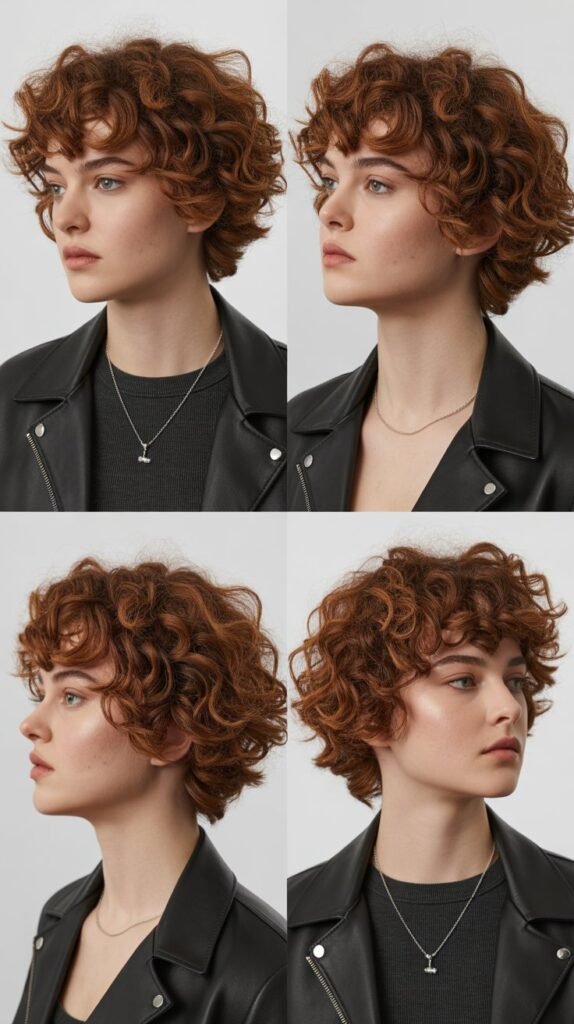 4. Asymmetrical Curly Cut