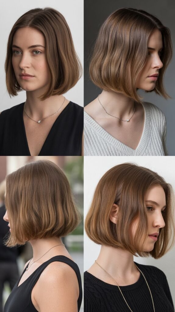  Classic Blunt Bob with Subtle Layers