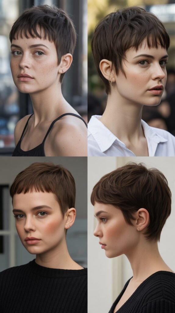 21. Cropped Pixie With Uneven Bangs