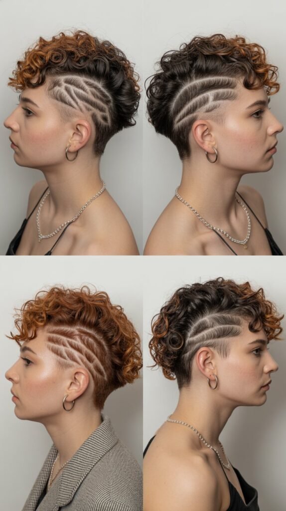 6. Curly Undercut