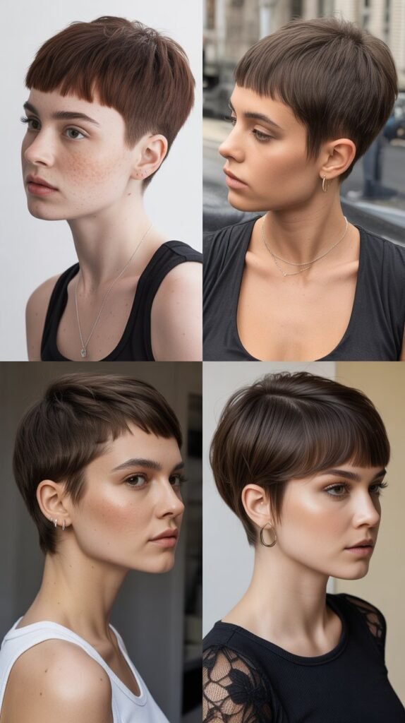 16. Bowl Cut-Inspired Edgy Pixie