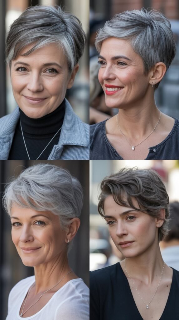 28. Natural Gray Pixie