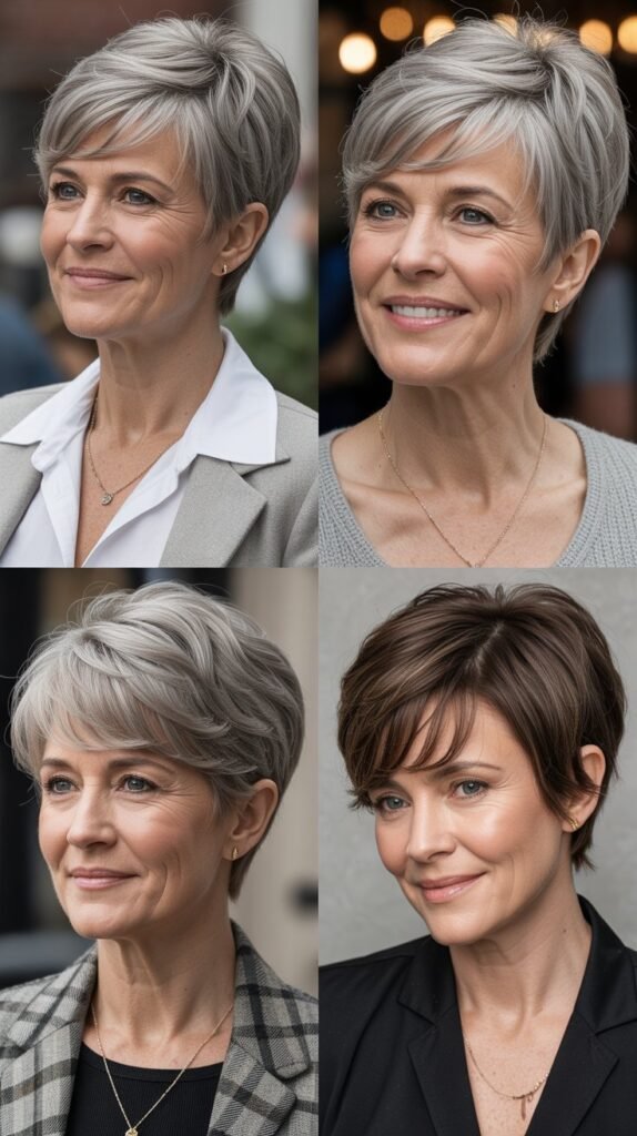 13. Pixie with Long Bangs