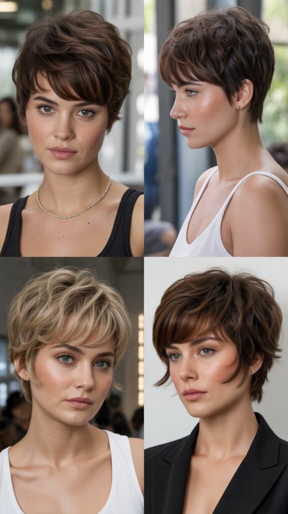 15. Voluminous Pixie With Textured Fringe