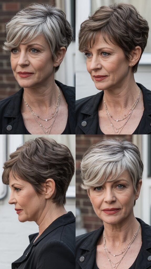  Asymmetrical Pixie with Choppy Bangs