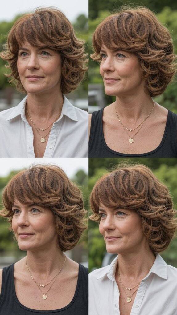 Tousled Bob with Feathered Bangs