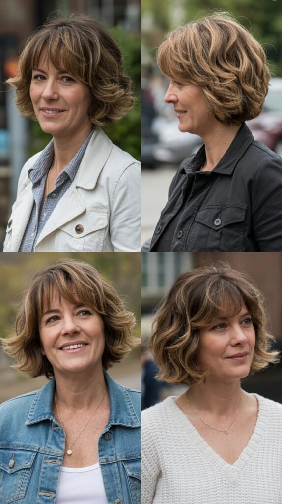  Tousled Bob with Piecey Bangs