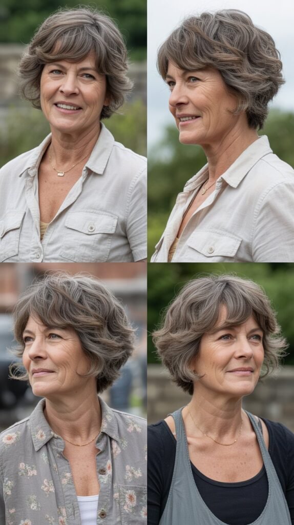 40. The Tousled Crop with Messy Fringe