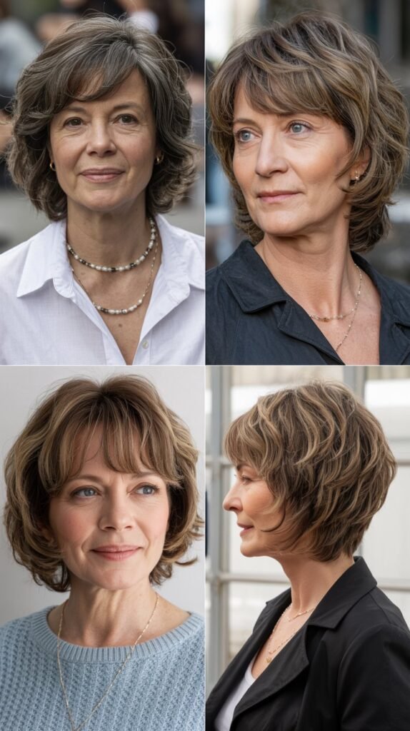  Chin-Length Shag with Fringe