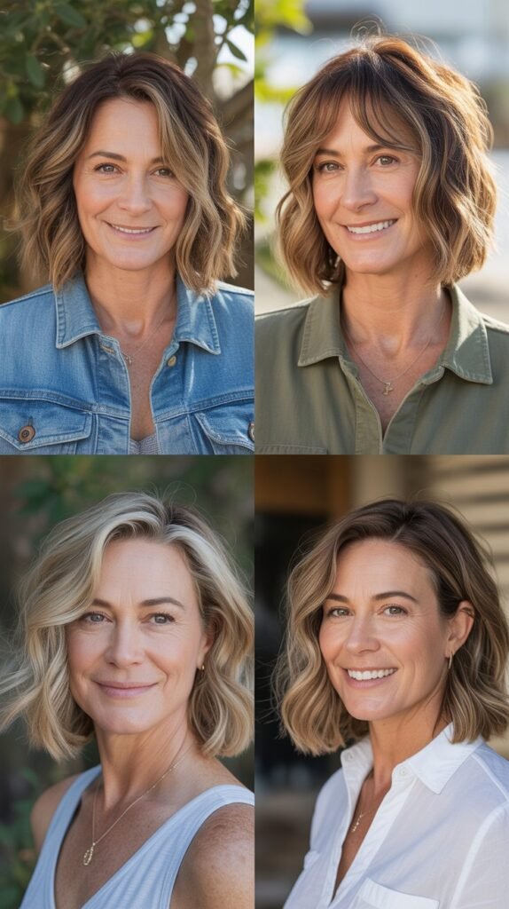 Wavy Lob with Beachy Texture