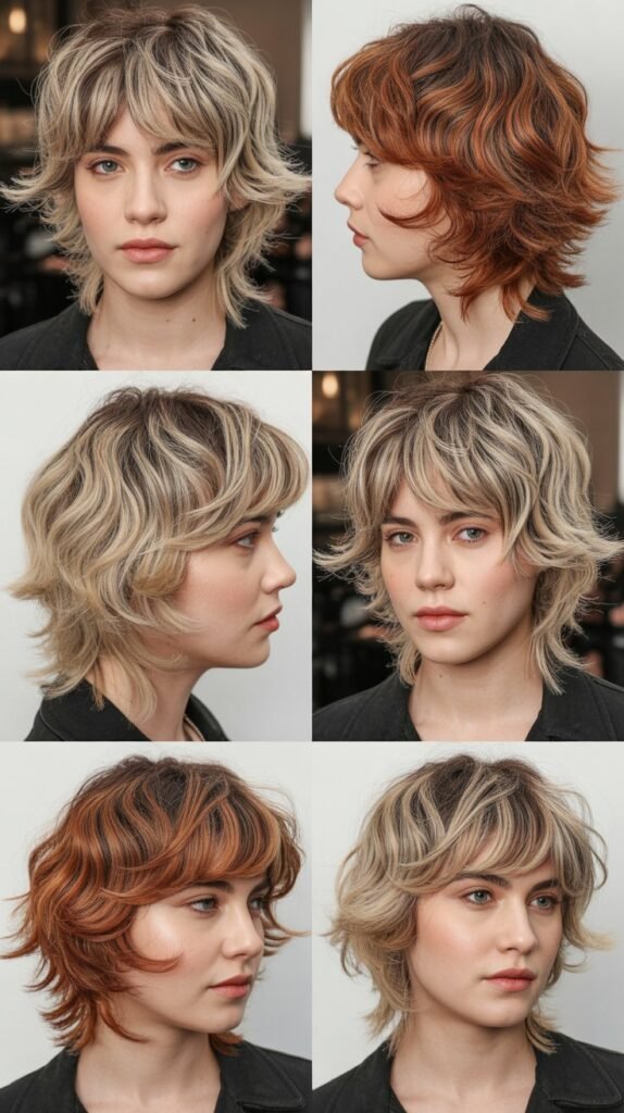 Choppy Medium Lob With Textured Wispy Bangs