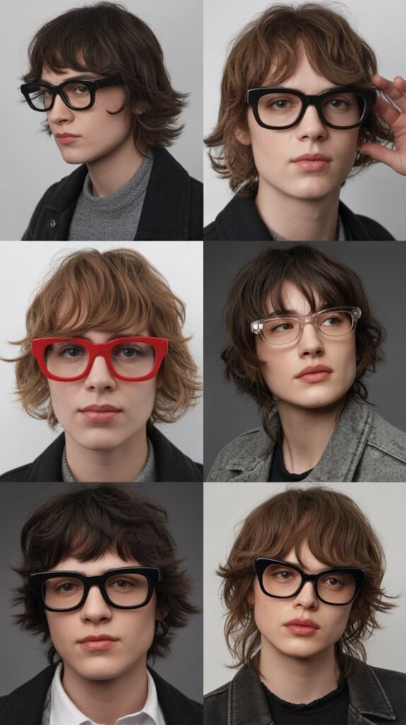 Uneven Bangs with Medium Shaggy Cut