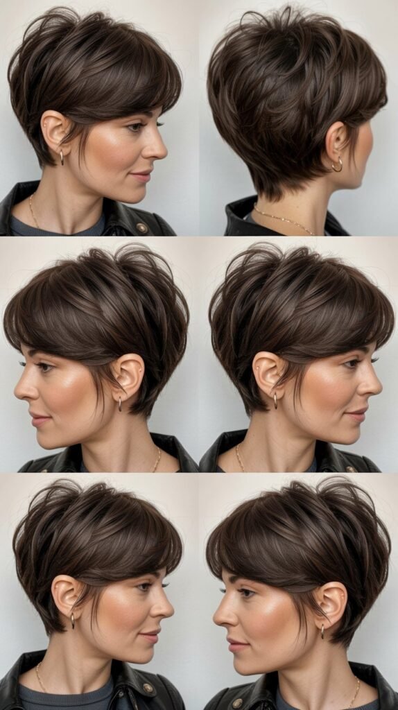 23. Layered Crown Pixie