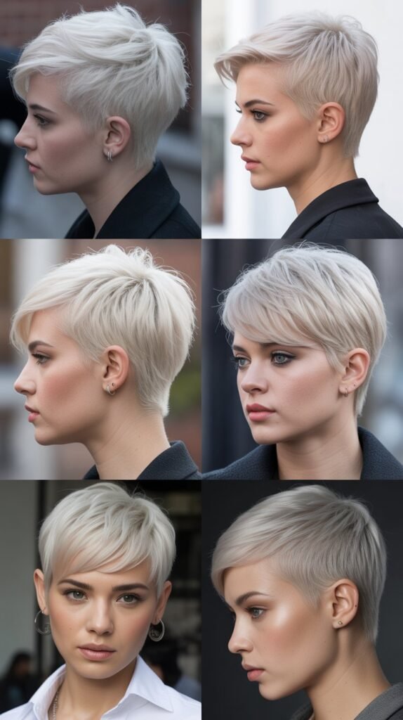 6. The Platinum Blonde Ultra-Short Pixie