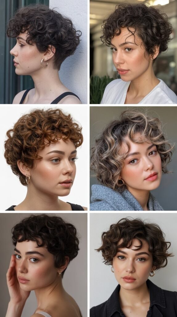 10. The Curly Pixie for Fine Hair