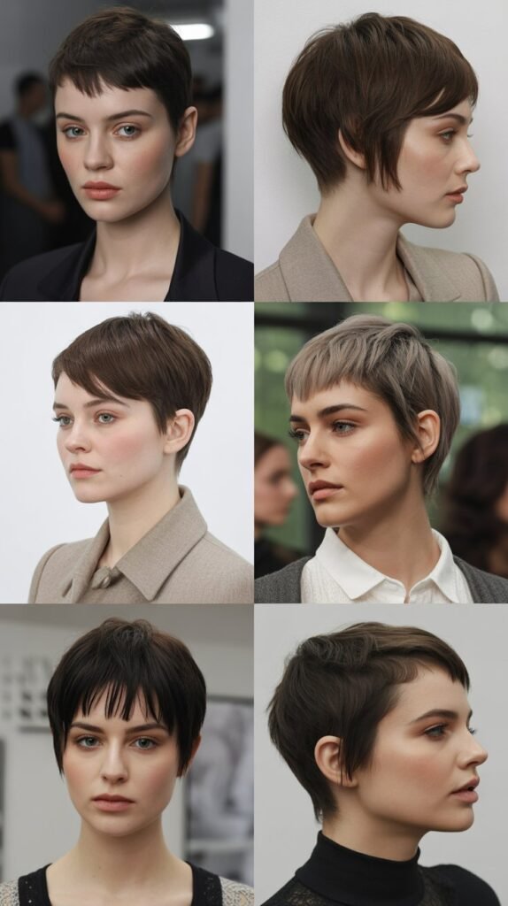 12. Disconnected Pixie With Angular Bangs