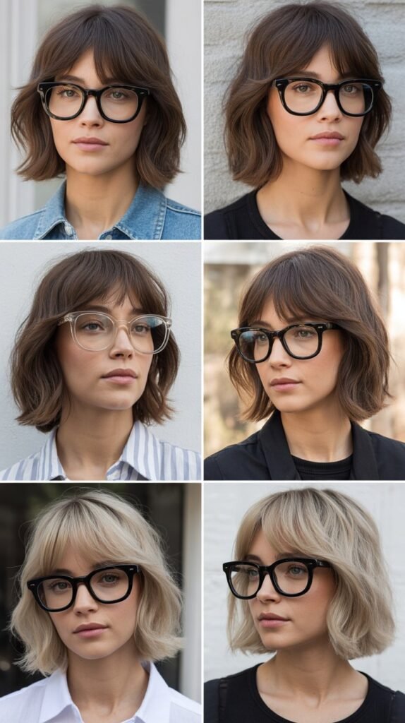 Piece-y Curtain Bangs with Medium Shag