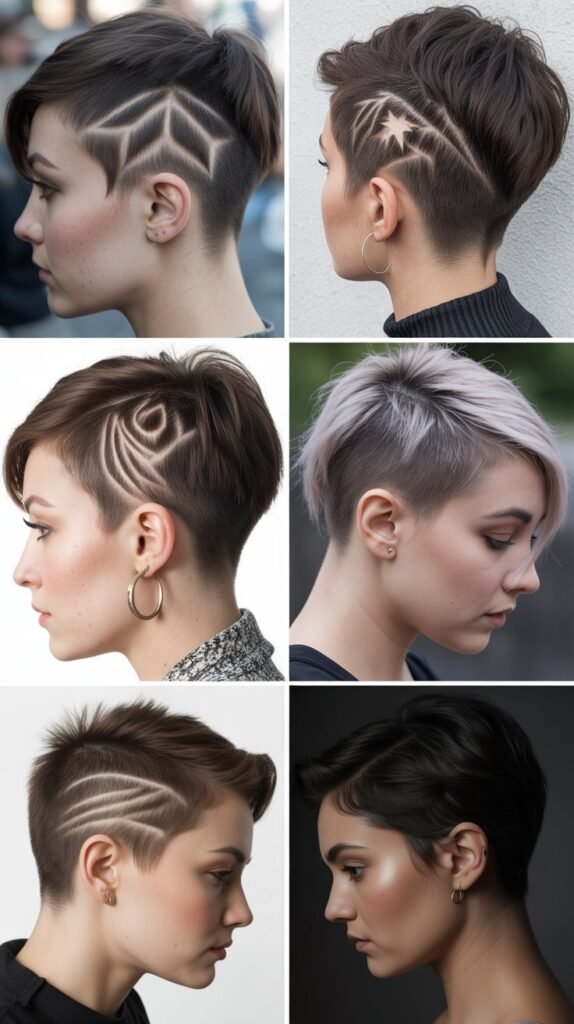 16. The Pixie with Shaved Side Design