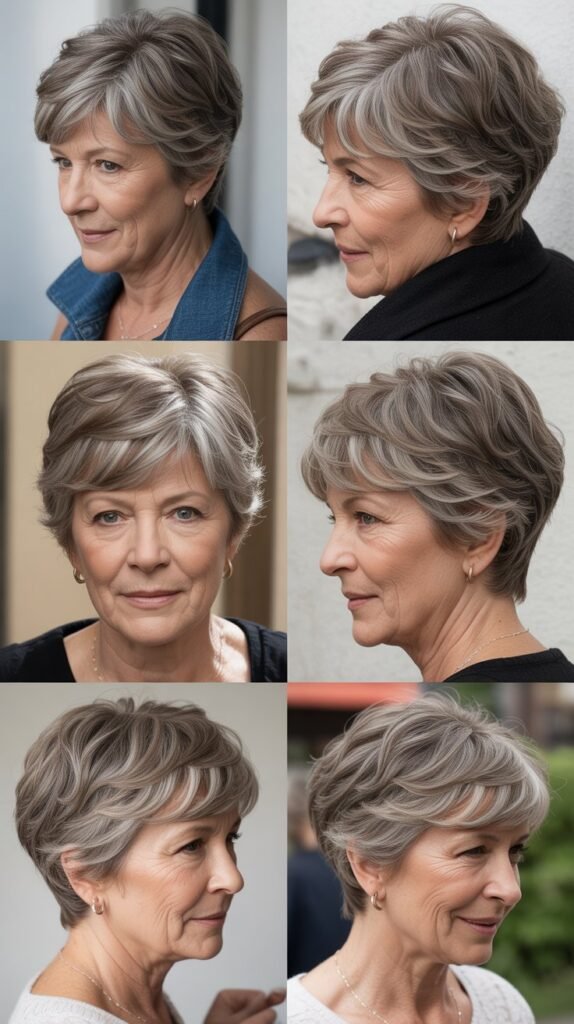 26. Layered Pixie with Movement