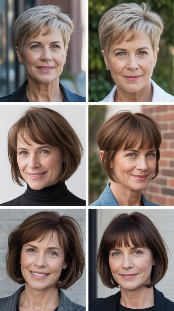 Short Crop with Longer Bangs