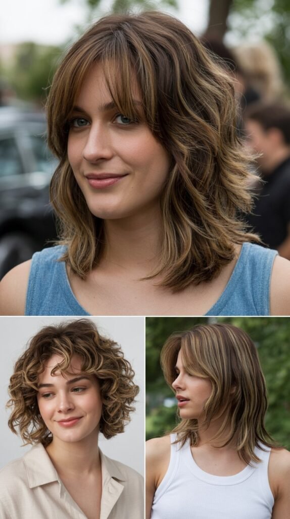  Shoulder-Grazing Layers with Feathered Side Bangs