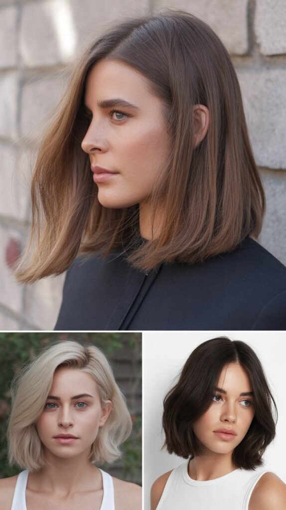  Side-Parted Long Bob