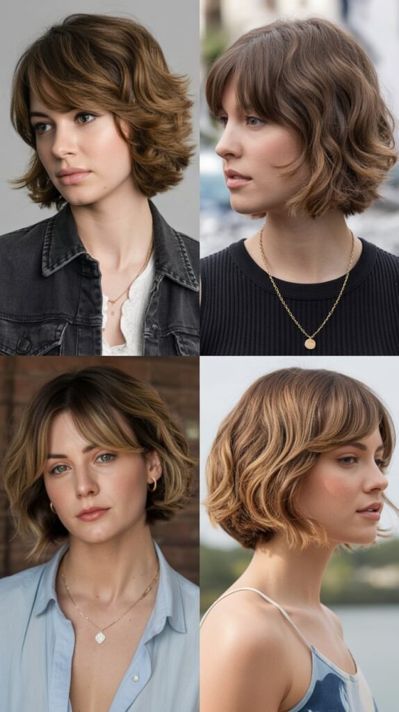 Side-Swept Bangs with Layered Lob