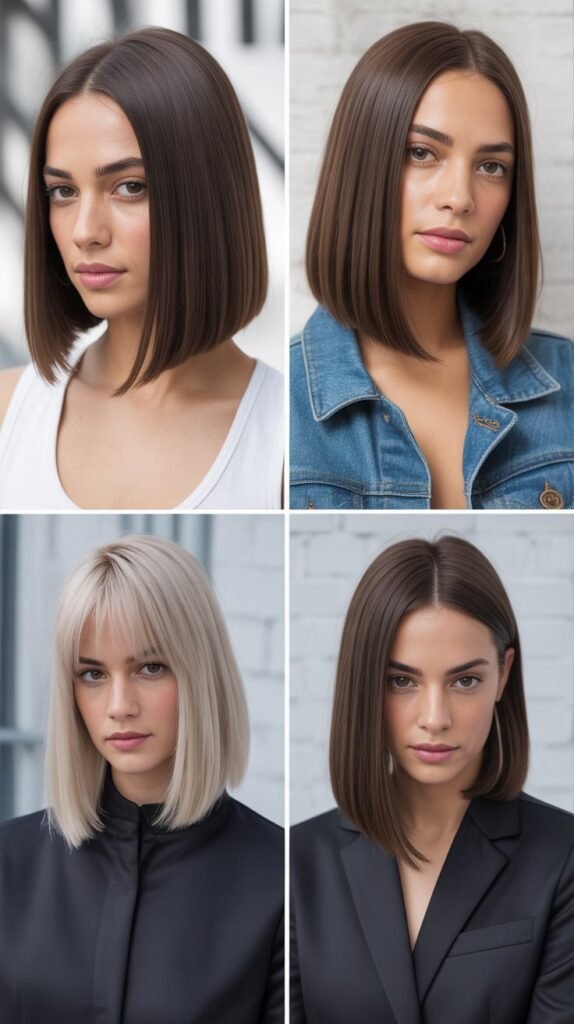 Sleek Straight Long Bob