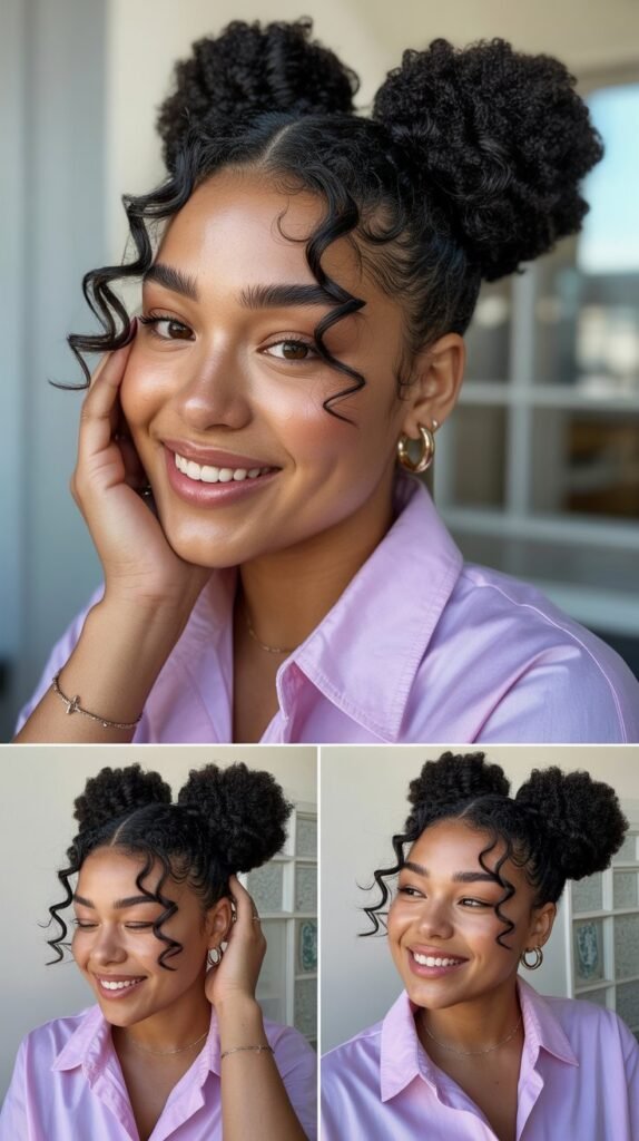 Space Buns for Short Curls