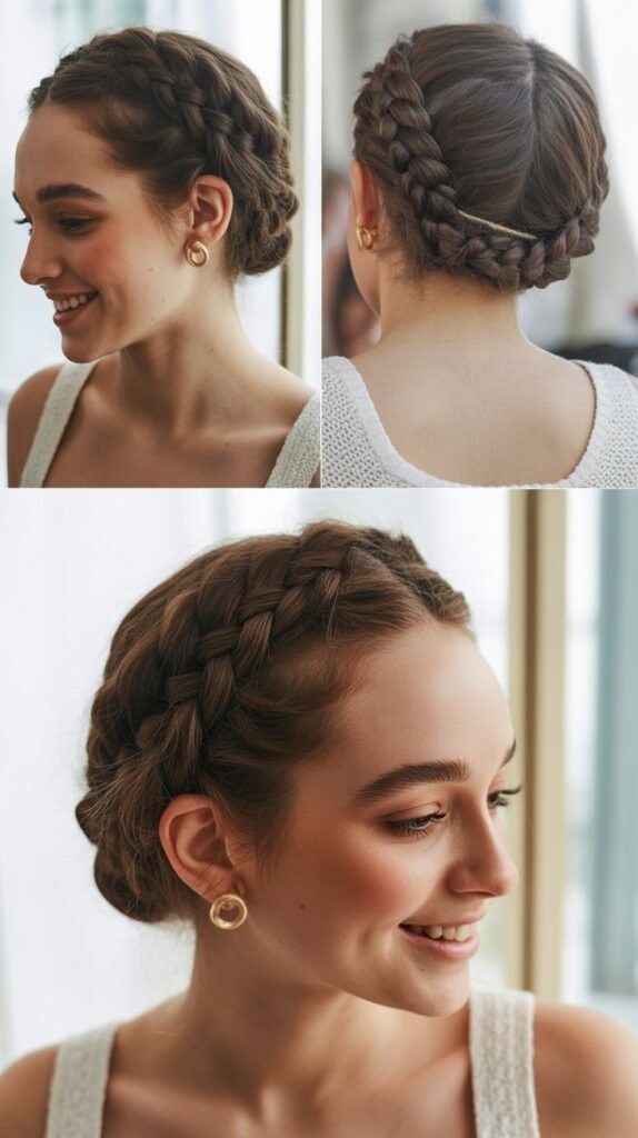 The Braided Crown Updo