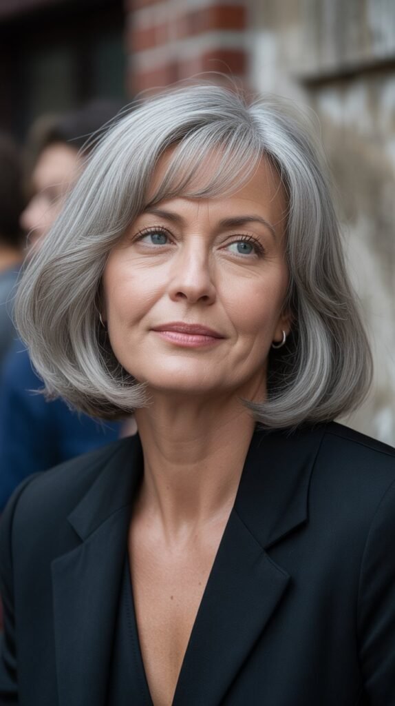 The Chin-Length Bob with Inward Curve